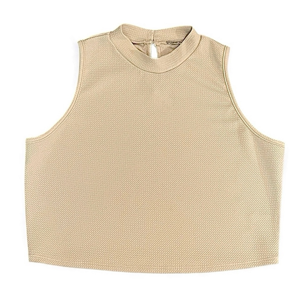 Ming Ming 2XL Beige Crop Top